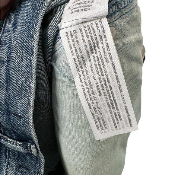 Abercrombie & Fitch Slim Straight Distressed Jeans Size 32 X 34 New - Picture 12 of 16